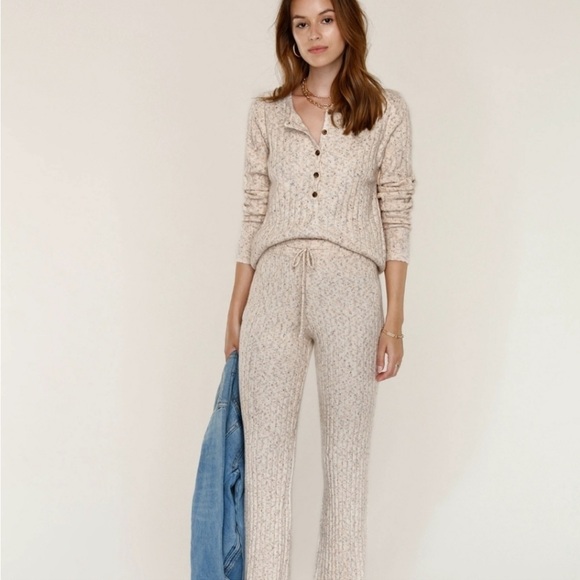 Heartloom Pants - NWT Heartloom Speckled Knit Pants oatmeal SZ L